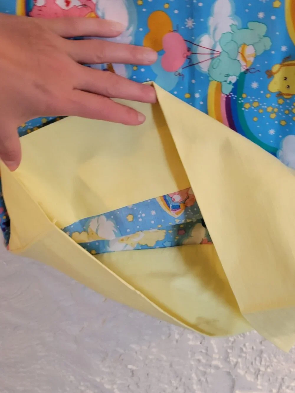 Vintage Carebear Pillowcase - Handmade Pillow Case, Excellent Condition